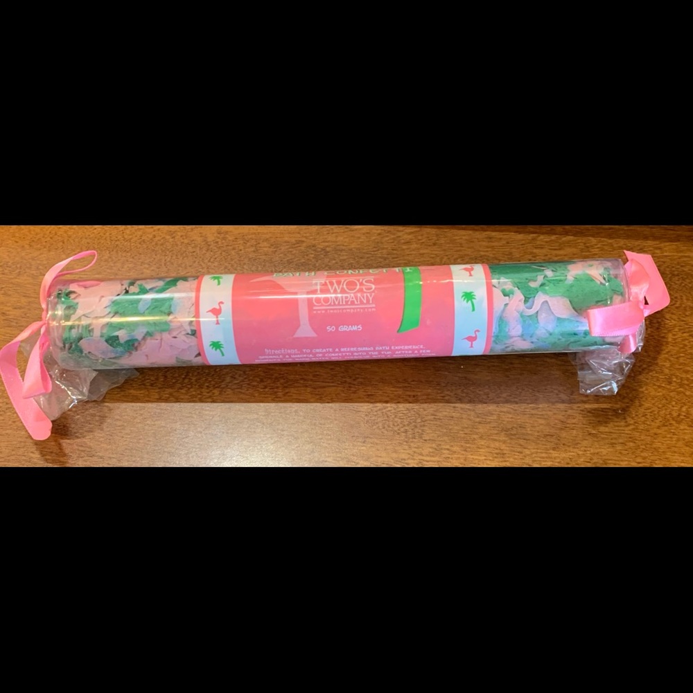 NEW OASIS BATH CONFETTI 50 GRAMS TROPICAL FRUIT SCENTED FLAMINGOS AND PALM TREES